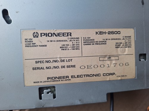 Autoradio stereo pioneer - stereo,